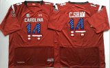 South Carolina Gamecock Red #14 C.Shaw usa flag college ncaa jersey