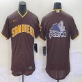 Nike San Diego Padres blank brown Flexbase Authentic Collection Jersey big logo 01