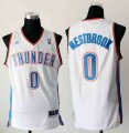 Oklahoma City Thunder #0 Russell Westbrook White NBA Revolution 30 Swingman Jerseys