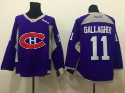 Reebok Montreal Canadiens Brendan Gallagher 11# purple ice hockey jersey