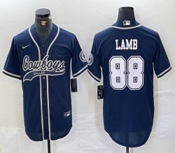 Nike Dallas Cowboys 88# CeeDee Lamb blue baseball Joint name -BD