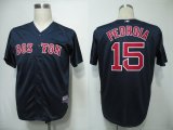 MLB Jerseys Boston Red Sox 15 Pedroia Dark Blue