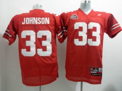 NCAA #33 JOHNSON red jerseys