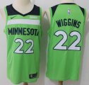 Nike Minnesota Timberwolves Andrew Wiggins #22 Green basketball Jersey -MHD