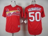 St.Louis Cardinals Adam Wainwright #50 red MLB Jerseys