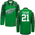 Custom 2016 Detroit Red Wings #21 Tomas Tatar green hockey jersey