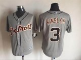 Detroit Tigers Lan Kinsler #3 gray majestic mlb baseball jerseys