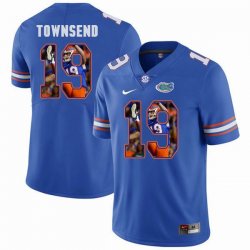 Custom Florida Gators #19 Johnny Townsend blue fashion college football jersey