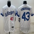 Nike Los Angeles Dodgers #43 Syndergaard white new Flexbase Authentic Collection Jersey 01