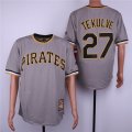 Pittsburgh Pirates #27 Kent Tekulve gray throwback mlb jersey