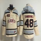 San Francisco Giants 48# Pablo Sandoval beige baseball Hooded Sweatshirt