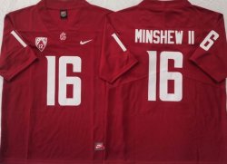 Washington State Cougars #16 Gardner Minshew II red college football jerseys