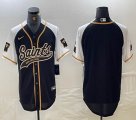 Nike New Orleans Saints black white baseball jerseys Thanksgiving Joint name -BD