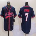 Houston Texans C.J. Stroud blue with baseball jerseys Joint Name