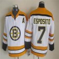 Boston Bruins #7 Phil Esposito CCM white hockey Jersey