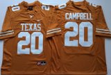 Texas Longhorns #20 Earl Campbell Yellow college football Jerseys