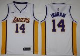 Nike Los Angeles Lakers #14 Brandon Ingram white basketball jersey (1)