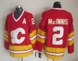 Calgary Flames #2 Al MacInnis Red Third Throwback CCM nhl Jerseys