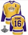 Los Angeles Kings #16 Marcel Dionne Yellow Throwback CCM 2014 NHL champion