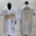 2022 MLB All-Star Nike Los Angeles Dodgers #6 Justin Turner white majestic baseball jerseys-BD