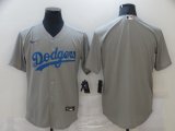 Nike Los Angeles Dodgers blank gray majestic baseball jerseys-BD