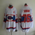 Montreal Canadiens 76# Pk Subban white ice hockey jersey A patch