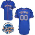 customized New York Mets blue mlb Jerseys.