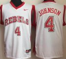 University of Nevada Las Vegas #4 Johnson white ncaa basketball jersey