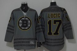 Boston Bruins #17 Milan Lucic Charcoal Cross Check Fashion Stitched hockey Jersey