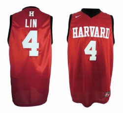 Harvard University 4# Jeremy Lin Swingman red Jerseys