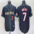 2023 World Cup Mexico #7 Julio Urias black majestic baseball jerseys 153