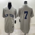 Nike New York Yankees #7 Mickey Mantle gray majestic baseball Jersey-BD