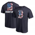 Men's Boston Red Sox Andrew Benintendi Fanatics Branded Navy 2018 Memorial Day Banner Wave Player T-Shirt