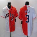 Nike Houston Astros #3 Jeremy Pena orange and white splits majestic baseball jerseys 05