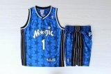 Orlando Magic #1 Tracy Mcgrady blue NBA suits