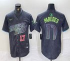 Nike Tampa Bay Rays #17 Paredes black majestic baseball jersey city version 02