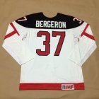 Olympic CA. #37 Patrice Bergeron 100th Anniversary Stitched white NHL Jersey