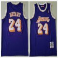 Los Angeles Lakers #24 Kobe Bryant Throwback purple basketball jerseys-TY