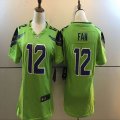 Women Seattle Seahawks FAN 12# green nike Color Rush Limited Jersey