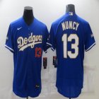 Nike Los Angeles Dodgers #13 Max Muncy blue 2020 Away Official Authentic Player Jersey-BD