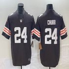 Nike Cleveland Browns #24 Nick Chubb brown Color Rush Limited Jersey -BD 03