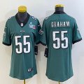 2023 Super Bowl Women nike Philadelphia Eagles #55 Brandon Graham green Color Rush Limited Jersey