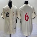 Nike Texas Rangers #6 beige majestic baseball jerseys city version 01