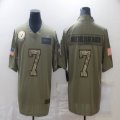 Nike Pittsburgh Steelers #7 Ben Roethlisberger Olive Salute To Service Limited Jersey