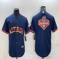 Nike Houston Astros blank blue baseball jerseys Champions-BD