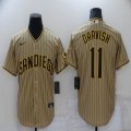 Nike San Diego Padres #11 Yu Darvish yellow majestic baseball jersey-BD