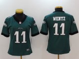 Women Philadelphia Eagles #11 Carson Wentz green Color Rush Limited Jersey