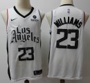 Los Angeles Clippers #23 Louis Williams white nike nba jersey city version-S8