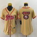 Youth Nike San Francisco 49ers blank yellow baseball jerseys Joint name-BD 01