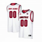 Custom Louisville Cardinals white college basketball jersey